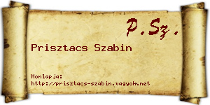 Prisztacs Szabin névjegykártya